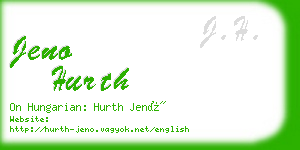 jeno hurth business card